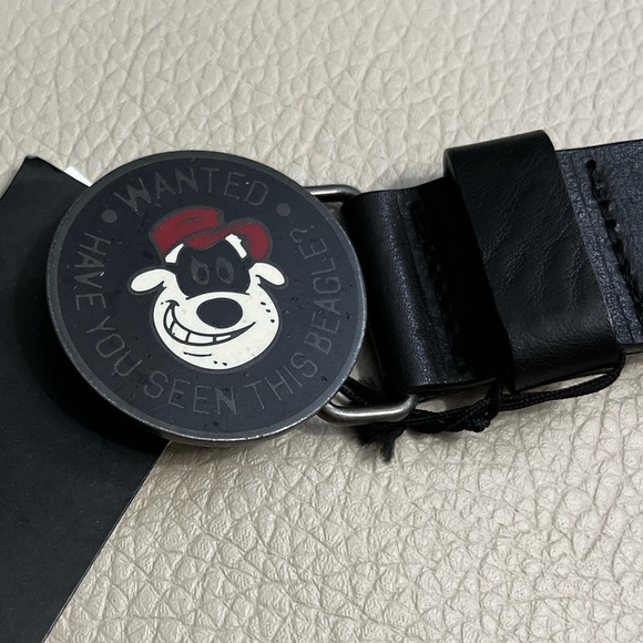 NWT -Ice Iceberg x Disney The Beagle Boys Men’s Leather Belt-Made in Italy-100cm - Picture 3 of 6